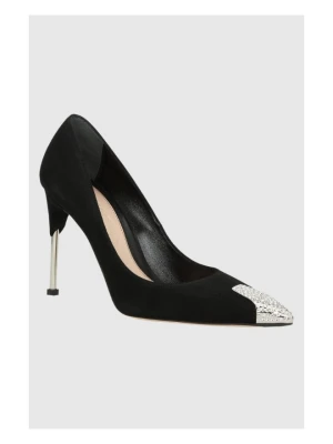 ALEXANDER MCQUEEN Czarne damskie szpilki zamszowe, Rozmiar 37