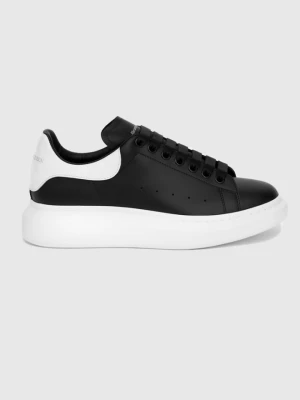ALEXANDER MCQUEEN Czarne sneakersy męskie z białym napiętkiem, Rozmiar 44