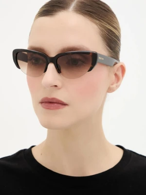 Alexander McQueen okulary przeciwsłoneczne brązowy