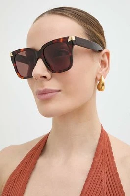 Alexander McQueen okulary przeciwsłoneczne damskie kolor brązowy AM0440S