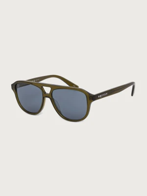 Alexander McQueen okulary przeciwsłoneczne pilotki męskie zielony