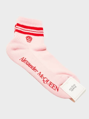 Alexander Mcqueen Różowe skarpety z logo