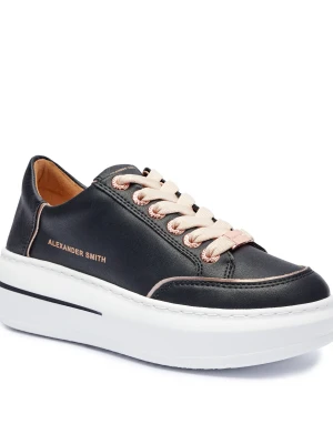 Alexander Smith Skórzane sneakersy LANCASTER WOMAN czarny
