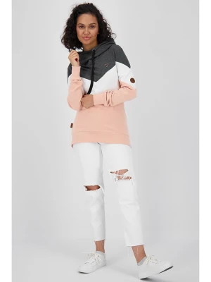 alife and kickin Bluza "Stella" w kolorze jasnoszaro-jasnoróżowo-szarym rozmiar: M