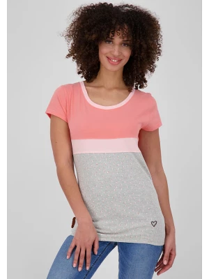 alife and kickin Koszulka w kolorze szaro-różowym rozmiar: L