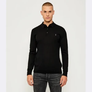 All Saints Wełniane polo MODE | Slim Fit