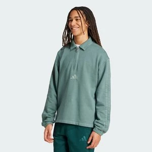 All SZN z tkaniny frotte z efektem sprania i suwakiem do połowy długości Adidas
