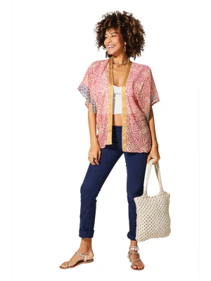 Aller Simplement Kimono w kolorze beżowo-czerwonym rozmiar: 34-40