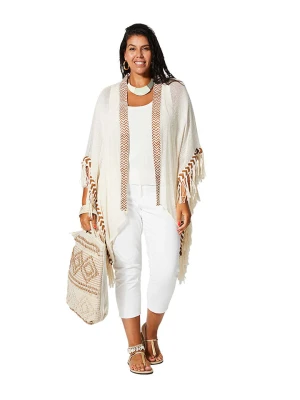 Aller Simplement Kimono w kolorze kremowym rozmiar: 34-44