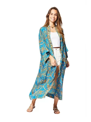 Zdjęcie produktu Aller Simplement Kimono w kolorze niebiesko-żółtym rozmiar: 34-40