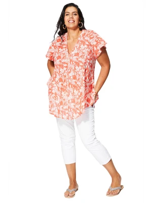 Aller Simplement Koszulka w kolorze pomarańczowo-białym rozmiar: 42/44