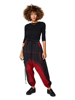 Aller Simplement Spodnie w kolorze czarno-czerwonym rozmiar: 34/36