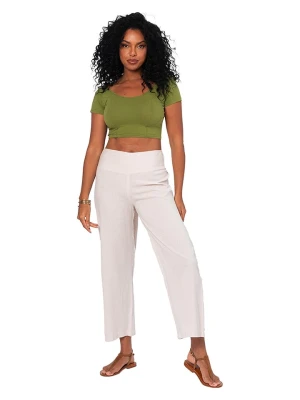 Aller Simplement Spodnie w kolorze kremowym rozmiar: 42