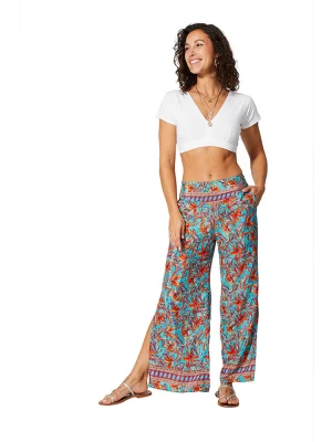 Aller Simplement Spodnie w kolorze turkusowo-pomarańczowym rozmiar: 34/36