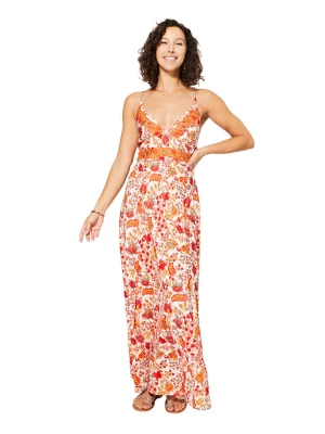 Aller Simplement Sukienka w kolorze biało-pomarańczowym rozmiar: 34-40