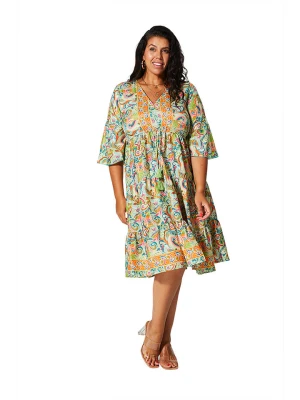 Aller Simplement Sukienka w kolorze miętowym ze wzorem rozmiar: 42/44