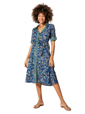 Aller Simplement Sukienka w kolorze niebiesko-kremowo-turkusowym rozmiar: 38/40