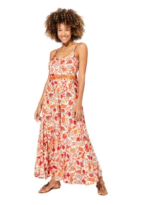 Aller Simplement Sukienka w kolorze pomarańczowo-białym rozmiar: 34-40