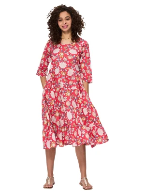 Aller Simplement Sukienka w kolorze różowo-białym rozmiar: 38/40