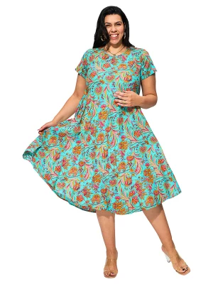 Aller Simplement Sukienka w kolorze turkusowym rozmiar: 50/52