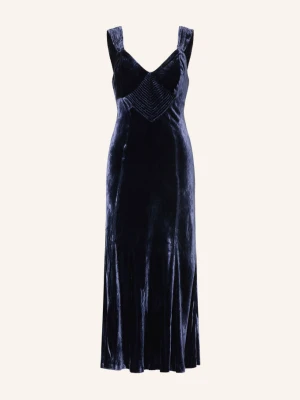 Allsaints Aksamitna Sukienka Berletta blau GRANATOWY