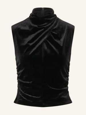 Allsaints Aksamitny Top Tia schwarz