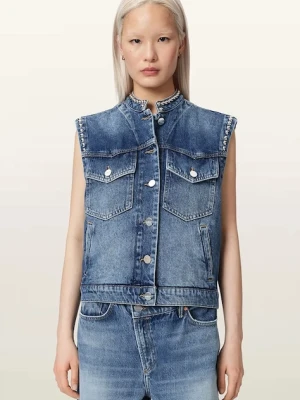 AllSaints bezrękawnik damski jeansowy MAV