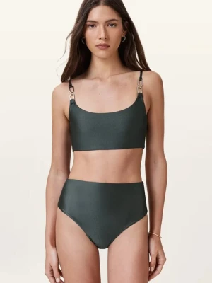 AllSaints biustonosz kąpielowy TALARIA kolor zielony miękka miseczka W018WC