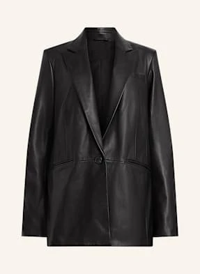 Allsaints Blezer Skórzany Deri schwarz