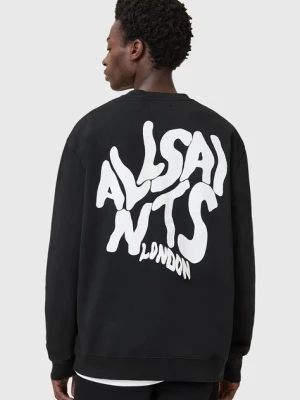 AllSaints bluza bawełniana ORLANDO męski kolor czarny gładka M058NB