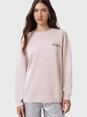 AllSaints bluza bawełniana SOLEIL damska kolor szary z nadrukiem W222JC