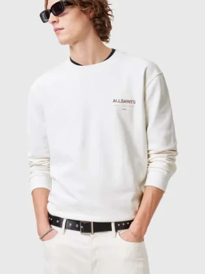 AllSaints bluza bawełniana UNDERGROUND męska kolor biały M033NB