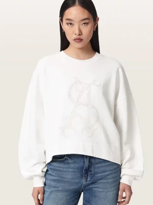 AllSaints bluza damska bawełniana REFLEX LILA biały
