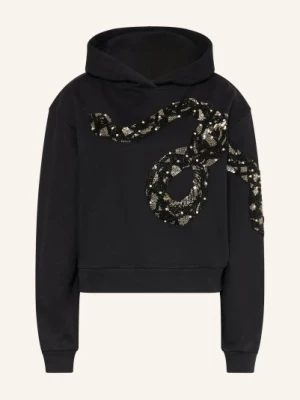 Allsaints Bluza Z Kapturem Alenka Pippa Z Kamieniami Ozdobnymi schwarz