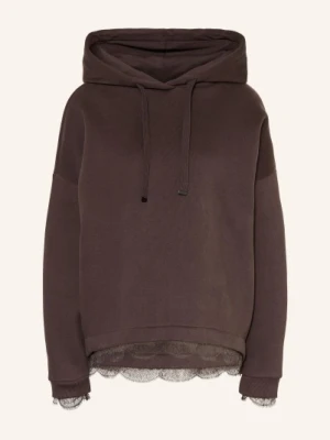 Allsaints Bluza Z Kapturem Nia Z Koronką braun