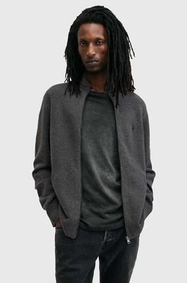 AllSaints bluza z wełną STATTEN kolor szary melanżowa M073KB