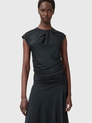 AllSaints bluzka ANNALIE damska kolor czarny gładka W191JC