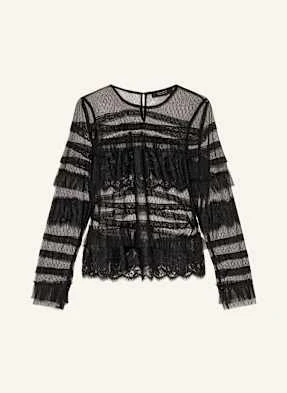 Allsaints Bluzka Arlea Z Koronką schwarz