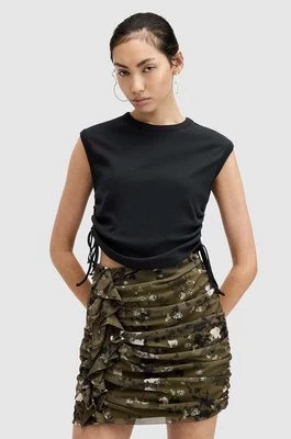 AllSaints bluzka bawełniana SONNY TANK damska kolor czarny gładka W025JA