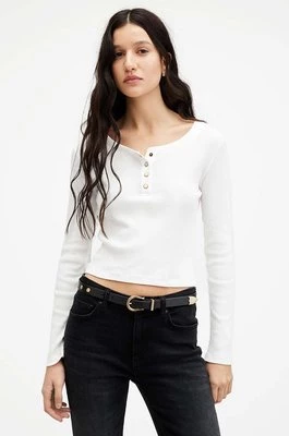AllSaints bluzka BENNY LS TEE damska kolor biały gładka WM540Z