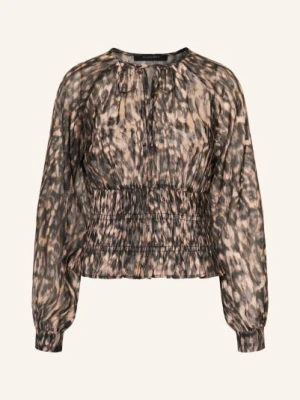 Allsaints Bluzka Cern Z Jedwabiem braun