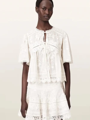 AllSaints bluzka damska bawełniana LILLITH biały