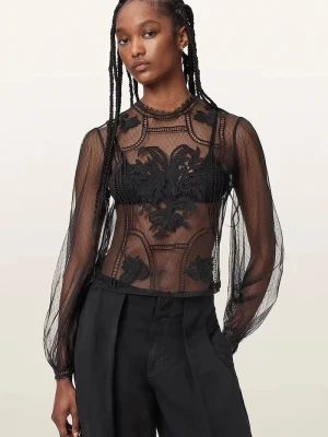 AllSaints bluzka damska CESCA czarny