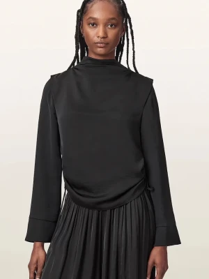 AllSaints bluzka damska LESLIE czarny