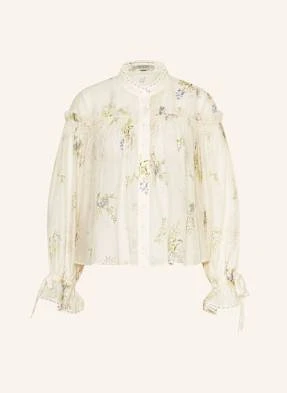 Allsaints Bluzka Delphine Z Falbanką weiss