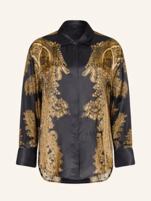 Allsaints Bluzka Koszulowa Bernie Z Jedwabiem schwarz