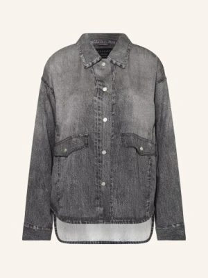 Allsaints Bluzka Koszulowa Hettie W Stylu Jeansowym grau