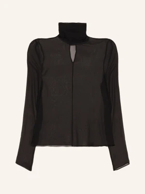 Allsaints Bluzka Koszulowa Kumi Z Jedwabiu schwarz CZARNY