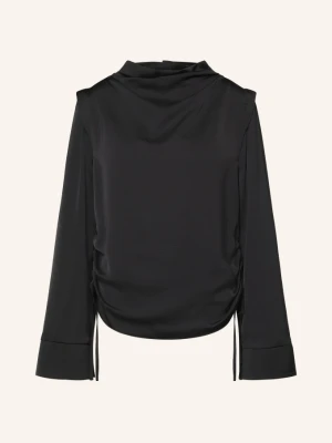 Allsaints Bluzka Koszulowa Leslie schwarz CZARNY