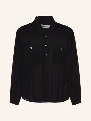 Allsaints Bluzka Koszulowa Maven schwarz CZARNY